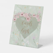 Peony Bouquet Brautparty Pedestal Sign Sockelschild (Vorderseite)