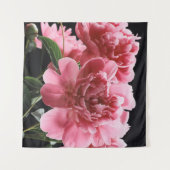 Peony Bouquet Closeup: Rosa Rot Wandteppich (Vorderseite (Horizontal))