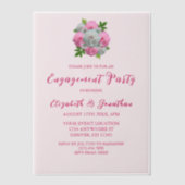 Peony Bouquet Engagement Party Pergament Einladungen (Vorderseite)