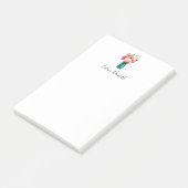 Peony Bouquet Personalisiert Post-it Klebezettel (angewinkelt)