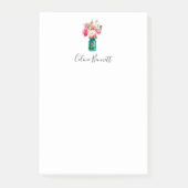 Peony Bouquet Personalisiert Post-it Klebezettel (Vorderseite)