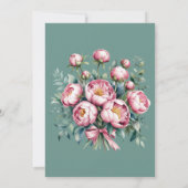 Peony Bouquet Probe Dinner Einladung (Rückseite)