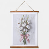 Peony Bouquet Wall Tapestry Wandteppich Mit Holzrahmen (Vorderseite 2)