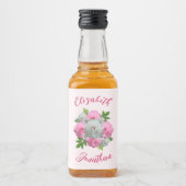 Peony Bouquet Wedding Alkoholflaschenetikett (Vorderseite)