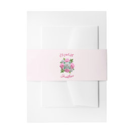 Peony Bouquet Wedding Einladungsbanderole