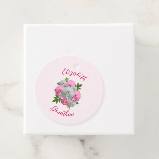 Peony Bouquet Wedding Geschenkanhänger (Beispiel)