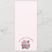 Peony Bouquet Wedding Menükarte (Rückseite)