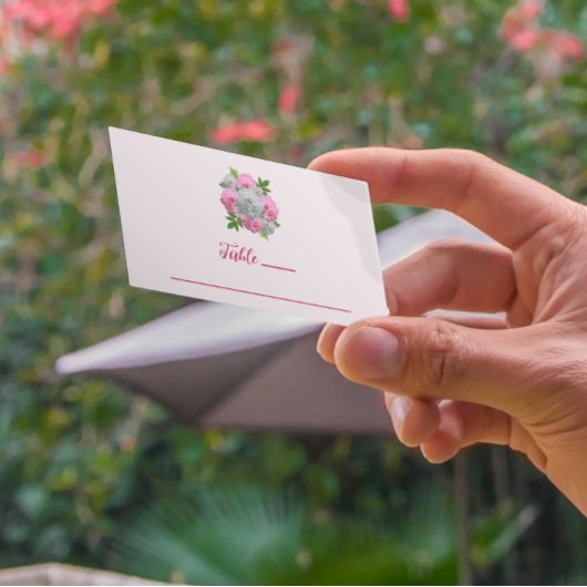 Peony Bouquet Wedding Platzkarte