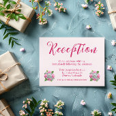 Peony Bouquet Wedding Reception Begleitkarte