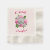 Peony Bouquet Wedding Serviette (Vorderseite)