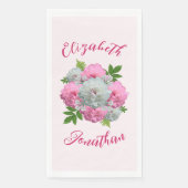 Peony Bouquet Wedding Serviette (Vorderseite)