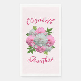 Peony Bouquet Wedding Serviette