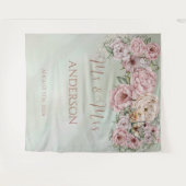 Peony Bouquet Wedding Wandteppich (Vorderseite (Horizontal))