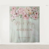 Peony Bouquet Wedding Wandteppich (Vorderseite)