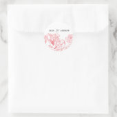 Peony Bride & Groom Sticker (Tasche)