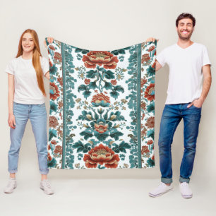 Peony Brocade Fleecedecke