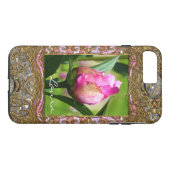 Peony Bud Monogram Girl VII Case-Mate iPhone Hülle (Rückseite (Horizontal))