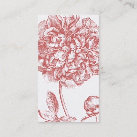 Peony Business Card Visitenkarte (Vorderseite)