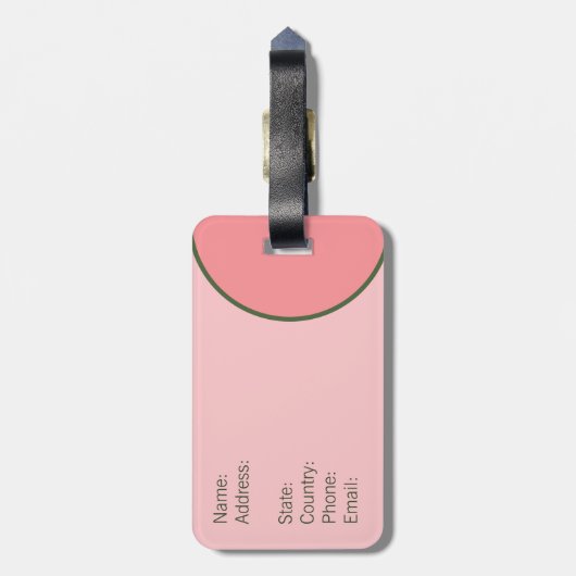 Peony & Butterfliegen mit Monogramm innerhalb eine Gepäckanhänger (Rückseite vertikal)