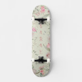 Peony & Butterflies Sage Aesthetic Skateboard (Vorderseite)