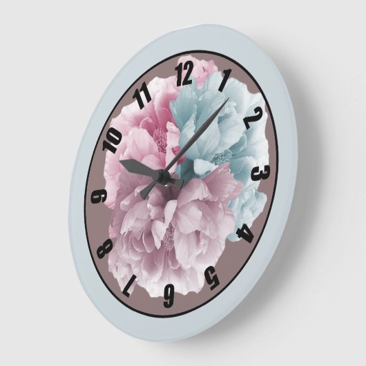 Peony Circle Large Clock Große Wanduhr (Winkel)