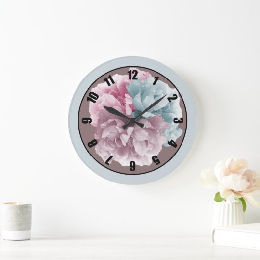 Peony Circle Large Clock Große Wanduhr (Zuhause)