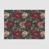 Peony Dark Romantic Burgundy Seidenpapier (Vorderseite)