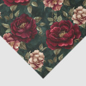 Peony Dark Romantic Burgundy Seidenpapier (Ausschnitt)