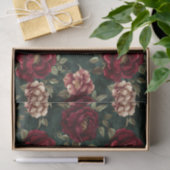 Peony Dark Romantic Burgundy Seidenpapier (Geschenk)