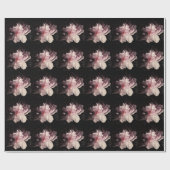 Peony Dark Wall: Design der bemalten Blume Geschenkpapier (Flach)