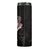 Peony Dark Wall: Design der bemalten Blume Thermosbecher (Rückseite)