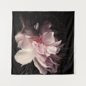 Peony Dark Wall: Design der bemalten Blume Wandteppich (Vorderseite (Horizontal))