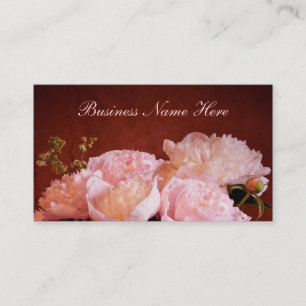 Peony Delight Business Card Visitenkarte