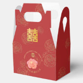 Peony Double Happiness Chinese Wedding Danke Geschenkschachtel (Geöffnet)