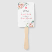 Peony Double Happiness Wedding Program & Timeline Fächer (Vorderseite)