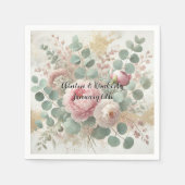 Peony Drama Light Cocktail Hochzeitspapier Napkins Serviette (Vorderseite)