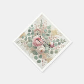 Peony Drama Light Cocktail Hochzeitspapier Napkins Serviette (Ecke)