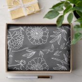 Peony Elegance mit bearbeitbarem Hintergrund Seidenpapier (Geschenk)