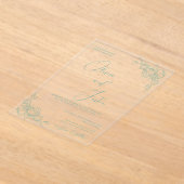 Peony Elegance Wedding Acryleinladungen (Ablage )