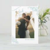 Peony Elegance Wedding Dankeskarte (Stehend Vorderseite)