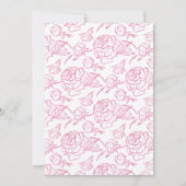 Peony Elegance Wedding Einladung (Rückseite)