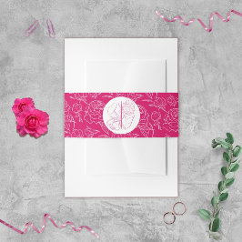 Peony Elegance Wedding Einladungsbanderole