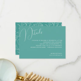 Peony Elegance Wedding Enclosure Card Dankeskarte