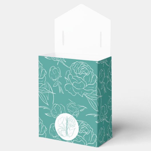 Peony Elegance Wedding Geschenkschachtel (Geöffnet)