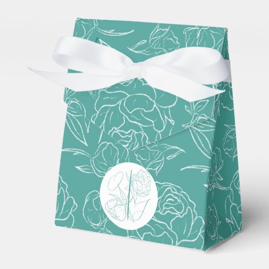 Peony Elegance Wedding Geschenkschachtel (Vorderseite)
