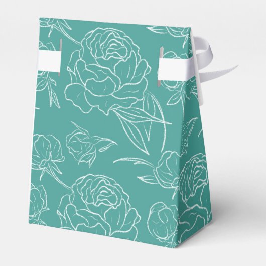 Peony Elegance Wedding Geschenkschachtel (Rückseite)