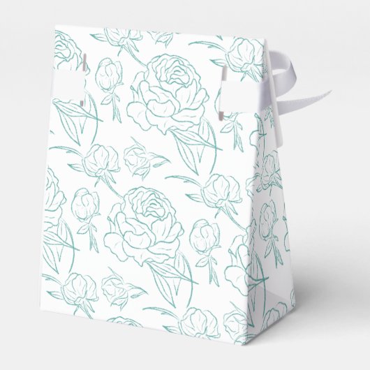 Peony Elegance Wedding Geschenkschachtel (Rückseite)