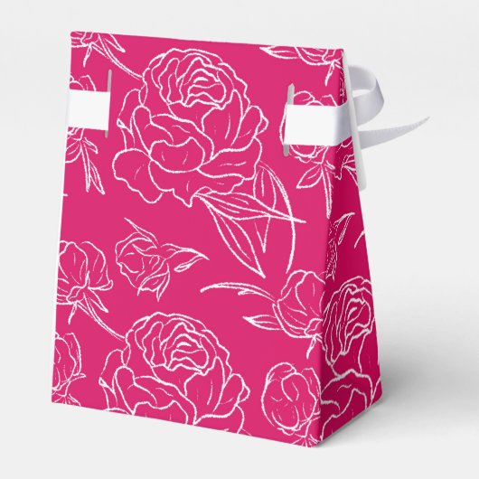 Peony Elegance Wedding Geschenkschachtel (Rückseite)