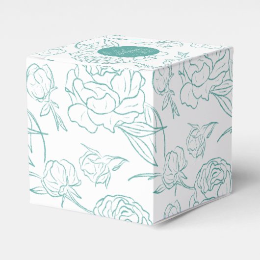Peony Elegance Wedding Geschenkschachtel (Vorderseite)