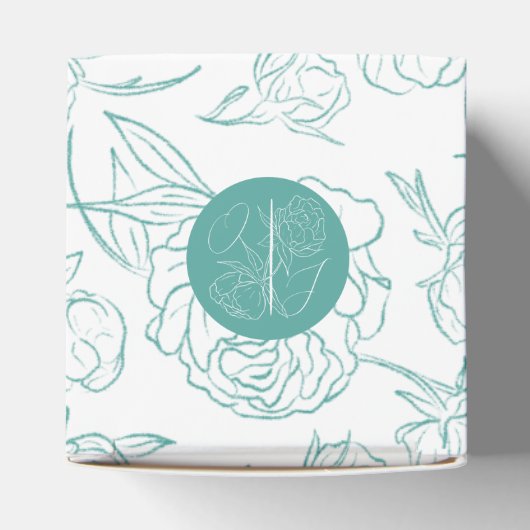 Peony Elegance Wedding Geschenkschachtel (Oben)